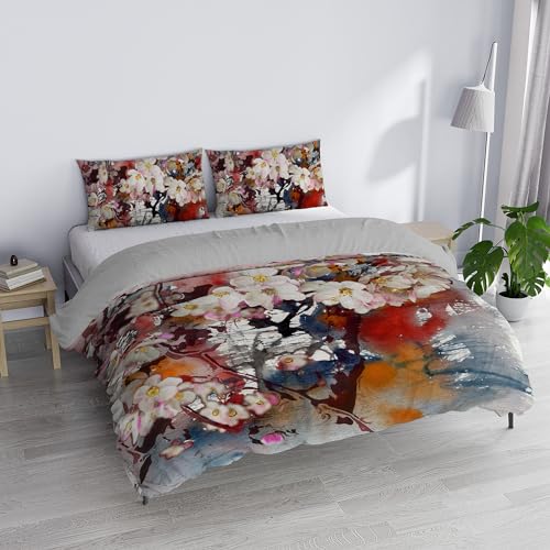 Italian Bed Linen SOGNI D'AUTORE Duvet Cover Set 100% Cotton, SD-16, Double