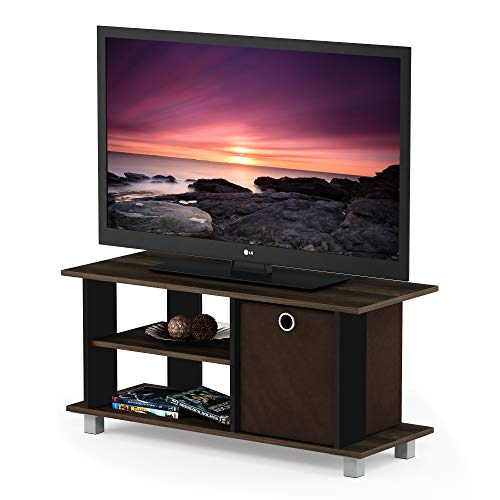 Furinno SIMPLISTIC TV Stand, Entertainment Center, TV Console for TV up to 33 Inch with Bin Drawers, for Living Room, Bedroom, Columbia Walnut