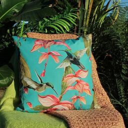 Evans Lichfield Hummingbird Outdoor Polyester Filled Cushion - Twin Pack