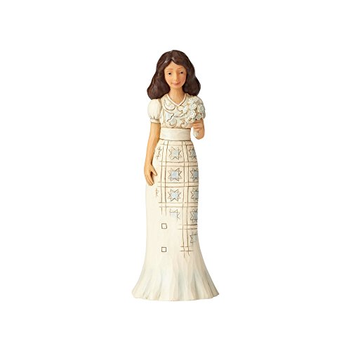 Enesco Jim Shore Heartwood Creek Girl Holding Flowers in Hand