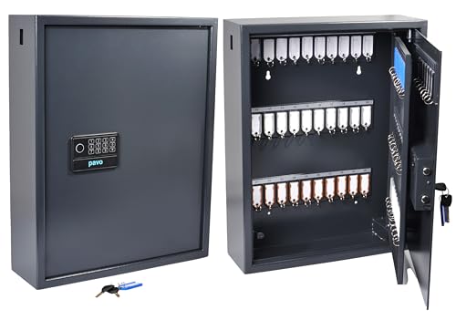 Pavo - Magnettag High Secururity Key Cabinet for 100 keys - Dark grey, 8015658