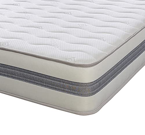 "eXtreme comfort ltd The SMALL Single Cooltouch Core G3D Wave Mattress from Micro Quilted Deep Filled Grey 3D Memory Fibre and Spring Mattress Approx 9"" Deep (SMALL Single (75cm by 190cm))"