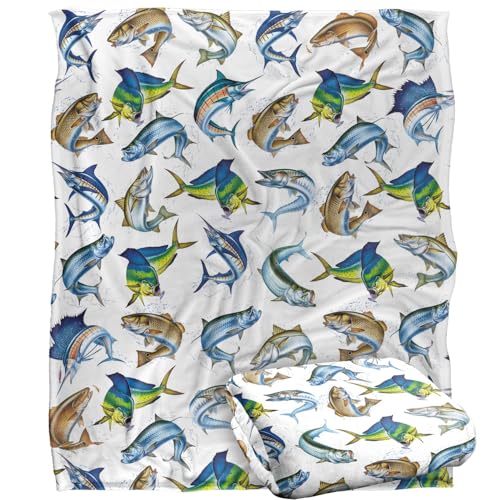 Jq Licensing Saltwater Gamefish Silky Touch Super Soft Throw Blanket 152 X 127 Cm