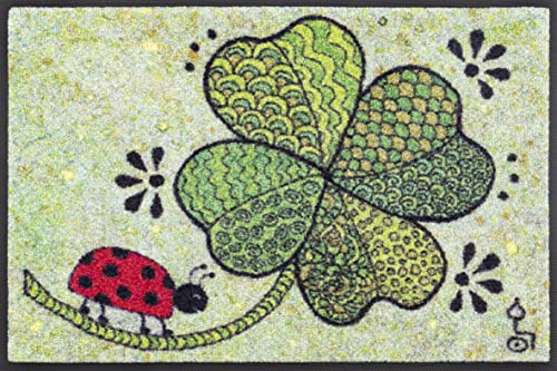 Wash+Dry Doormat Glück auf Allen Wegen 40 x 60 cm, washable inside and outside