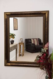MirrorOutlet Large Bronze Mirror Decorative Antique Frame 4ft2 x 3ft4, 127x102x5,Gold,805567230