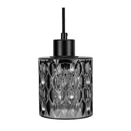 Pauleen 48122 Gleaming Magic Pendant luminaire max. 25W E27 Pendant lamp Crystal Look Black/Smoke Glass 230V Glass