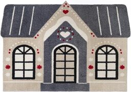 Wash+Dry Cosy Cabin Doormat 60 x 85 cm Washable for Indoor and Outdoor Use