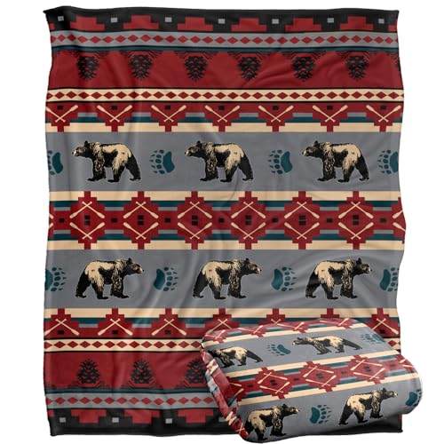 Jq Licensing Southwest Lodge Bear Silky Touch Super Soft Throw Blanket 152 X 127 Cm