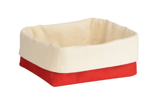 Premier Housewares Bread Basket, 14 x 21 x 18 cm - Red/Cream