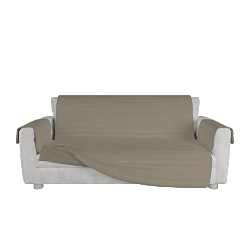 Italian Bed Linen ???Cozy??? Non-slip Sofa Cover, 3 Seater, Dove gray
