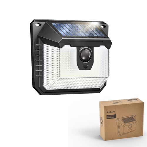 Philips 8 Packs Solar Pathway Lights Outdoor, Glass Metal Led Garden Landscape Lightings, 3000K Warm White, Waterproof for Decor Yard, Walkway, Patio, Driveway, Lawn