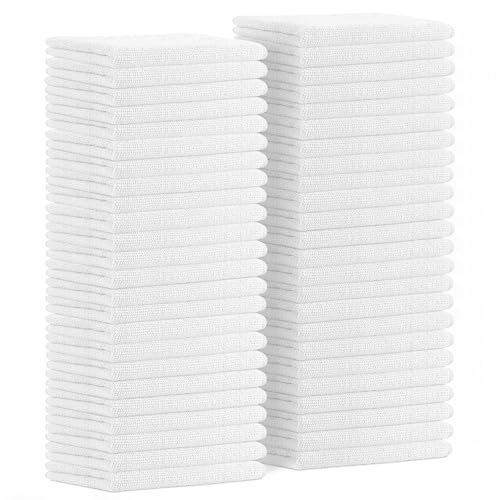 Avalon Towels Microfiber Cleaning Cloths (Value Pack of 48) - Size 16 x 16 Inches, Highly Absorbent Cleaning Rags, Lint Free, Reusable and Washable, Microfiber Towels for Cars