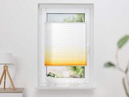 Khome Klemmfix Pleated Blind, Colour Gradient, Yellow, 75 cm x 130 cm (W x L)