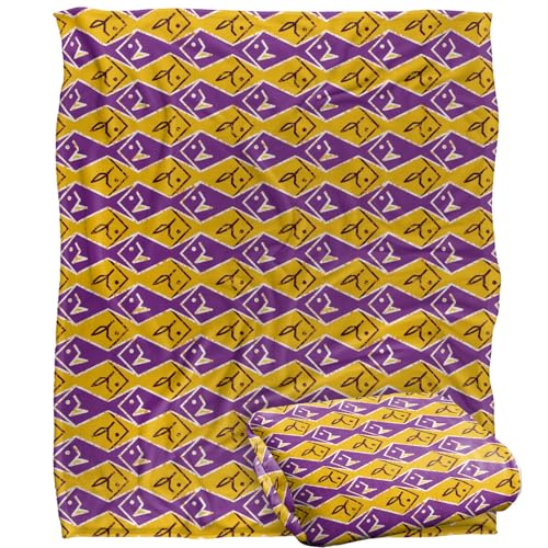 Jq Licensing - Jl-Jp Zip Fishing Pattern Orange And Purple Silky Touch Super Soft Throw Blanket 152 X 127 Cm