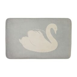 Premier Housewares Bath Mat Soft Non-Slip Bath Mat For Bathrooms Made From Polyester Light Blue Colour Contemporary Design 50 x 1 x 80