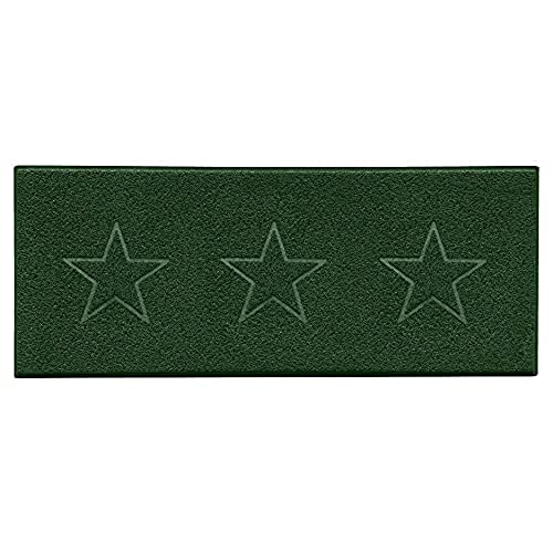 Nicoman Star Shape Embossed Entrance Door Mat Non Slip Dirt Trapper PVC Spaghetti Mat with Rubber Base, Jet Washable Quick Drying Doormat Watertight Indoor or Outdoor - (Runner, Green, 150 x 60cm)