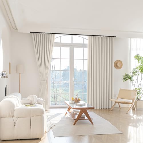 "Sanceor Room Darkening Curtains 96 inches Length for Dining Room, 2 Panels Set, 52"" Wide, Room Warming Window Draperies with Thermal Insulated Liners for Winter"