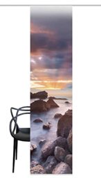 HOME WOHNIDEEN Solop 84123 Sliding Curtain Opaque Decorative Fabric Sea/Nature Motif 245 x 60 cm (Height x Width), Colour: Multicoloured