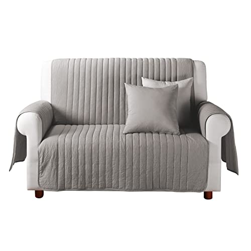 Caleffi Pagoda Sofa Cover, Microfiber Pagoda No Ironing, Grey, 1 Seats, 62160