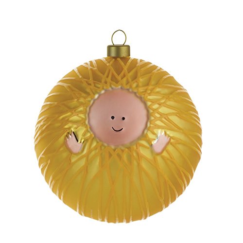Alessi AMJ13 1 Ges?? Bambino Christmas bauble in blown glass, Set of 4, Hand-decorated