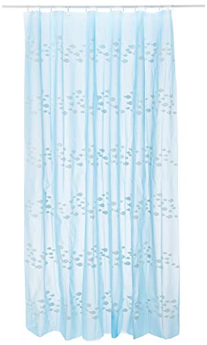 Spirella Lifestyle Plastic Curtain – Sardine Blue 180 x 200 1105552, White, Standard