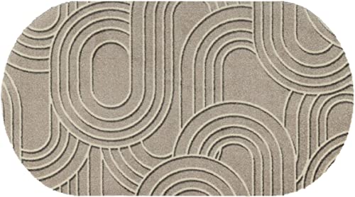Wash+Dry Sand Twist Door Mat, 50 x 90 cm, Washable for Indoor and Outdoor Use