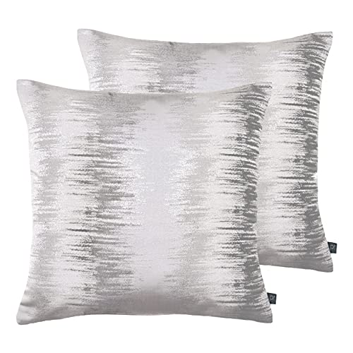 Prestigious Textiles Equinox Feather Filled Cushions (Twin Pack), Polyester, Cotton, Stone