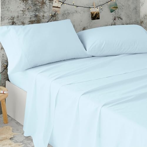 BURRITO BLANCO T1201 Blue T12 Blend Cotton Duvet Cover Set 80 cm Wide