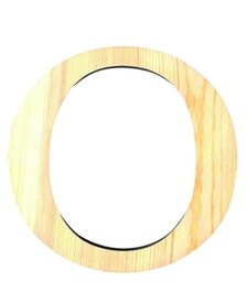 Artemio 11.5 cm Wooden Letter O in Upper Case, Beige