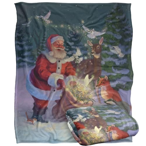 Jq Licensing - Lc Christmas Santa Peaceful Gifts Silky Touch Super Soft Throw Blanket 152 X 127 Cm