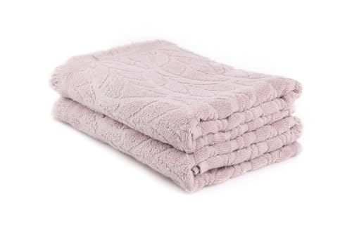 Foutastic Towel Set (2-Piece) 100% Cotton 50 x 90 cm 340 GSM - Machine Washable at 40 C - Elegant Plum Colour for a Luxurious Bathing Experience