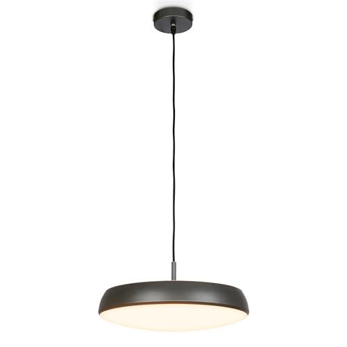 Briloner - LED Pendant Light with Warm White Light, 14.5 W 1800 lm, Dining Room Lights, Light Pendant for Dining Table, Bedroom Lamp, Hanging Lamp, 35 x 120 cm, Bronze Anthracite Metallic