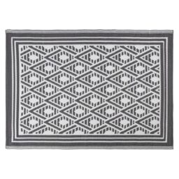 JVL Lightweight Reversible Outdoor Rug – Geometric Pattern, Plastic Woven, Indoor & Outdoor Patio, Balcony, Deck, Waterproof, Weather Resistant, 120 x 170 cm