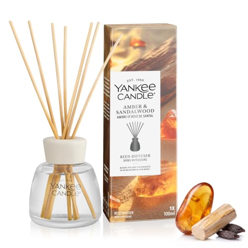 Yankee Candle Reed Diffuser - Amber & Sandalwood - For Small to Medium Spaces - Up to 10 Weeks of Fragrance