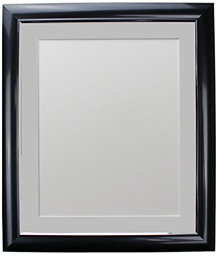 FRAMES BY POST Soda Picture Photo Frame, Plastic, Charcoal with Light Grey Mount, 6 x 4 Image Size 4.5 x 2.5 Inch