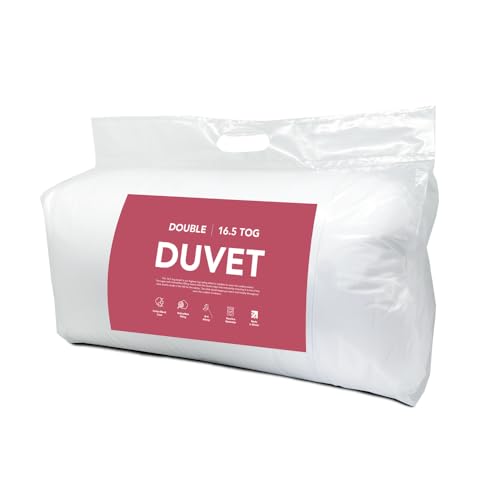 Lancashire Bedding Hotel Quality Duvets - Made in Britain Polycotton Duvets - Multiple Tog 16.5, Double