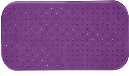 MSV Premium Anti-Bacterial Shower Mat with Suction Cups Approx. 36 x 76 cm Washable at 60 °C Purple/Purple