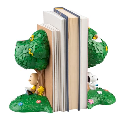 Grupo Erik Peanuts Snoopy Bookends - Gifts, Merchandise, Figure - Charlie Brown, Woodstock, Snoopy Figures - 16 x 18 x 8.6cm Book End, Resin Book Ends for Shelves - Room Decor, New Home Gifts