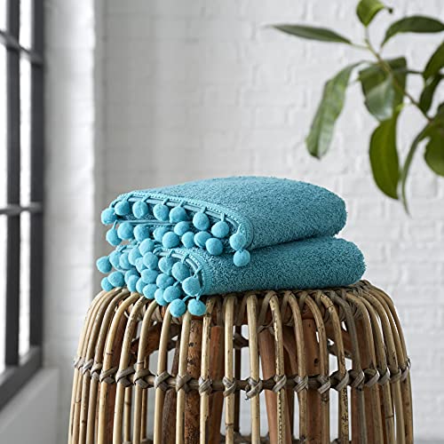 GC GAVENO CAVAILIA 550 GSM Hand OR Bath Towel OR Bath Sheet, 100% Egytian Cotton Quick Dry Towel Set, Teal, 50X80, Pack of 2 Hand Towel, 552178