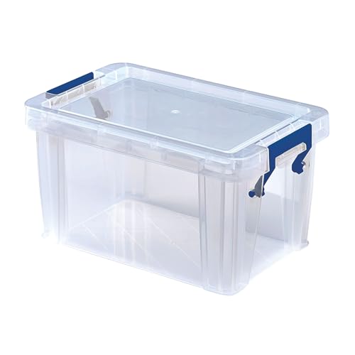 Bankers Box Storage Box 1.7L (10 Pack) - BPA-Free, Stackable Plastic Organizer with Clip-Lock Lid, Impact-Resistant & Fully Recyclable for Home & Office Supplies