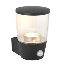 National Lighting CANILLO Outdoor Garden Porch Security PIR Motion Sensor Presence Detector GU10 LED Wall Light 345 Lumens IP44 Rated