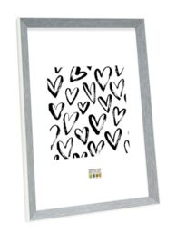 Deknudt S46CH7_10.0x20.0 Photo Frame, Resin, WeissGrauGrey, 10 x 20 cm