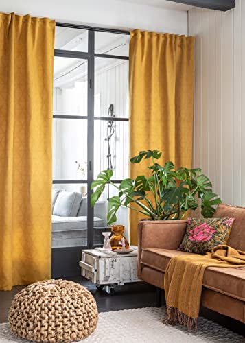 Elbersdrucke Sunny 02 Curtain with Concealed Loops 255 x 140 cm Opaque 201302 Curtain for the Living Room Bedroom Kitchen Hallway Children's Room