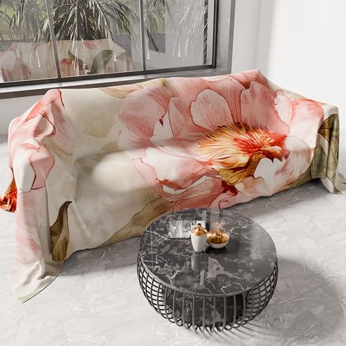 PETTI Artigiani Italiani - Spring Summer Single Bedspread Lightweight Single Bed Sheet Bedspread Floral 20 100% Made in Italy