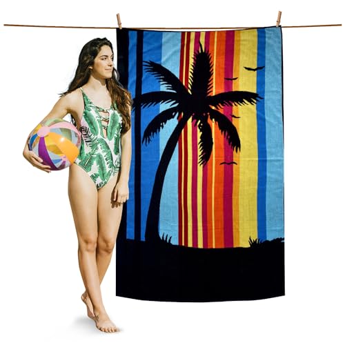 GC GAVENO CAVAILIA Pack of 1, Beach Towels For Adult, Men & Women, Kids, Lightweight & Super Absorbent Quick Dry Towels, Swimming Pool, Camping Large Towel, Extra Large Beach Towels For Adult