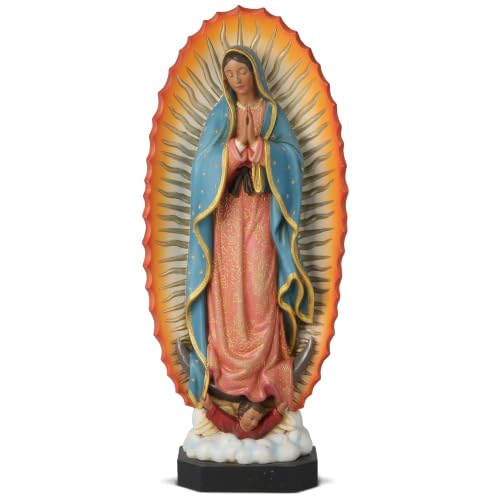 BC BUILDCLASSIC Our Lady of Guadalupe Figure, Catholic Figurine, 7 inch H, Hand Painted