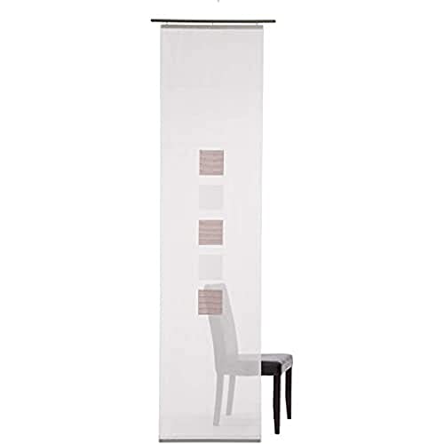Homing Semi-Transparent Panel Curtain Sliding Curtain White/Pink (1 Piece) 245 x 60 cm (H x W) 100% Polyester Rose 60 cm x 245 cm 5915-03
