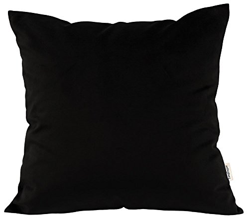 TangDepot Super Soft Velvet Throw Pillow Cover 20x20 Charcoal - Luxury velvet pillow cover, hidden zip, washable, fits any insert, indoor/outdoor, many colors, instant refresh.