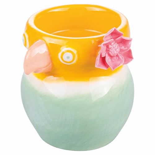 Tuca Tuca Hand-Painted Porcelain Parrot Tealight Holder and T-Light