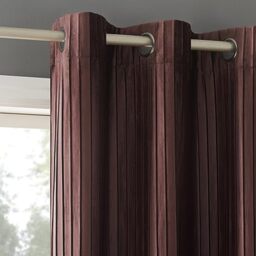"Sun Zero Scarlett 2-Pack Pleated Velvet Noise Reducing Blackout Grommet Curtain Panel Pair, 40"" x 84"", Wine Red"